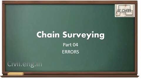 Chain Surveying Part 04 ERRORS