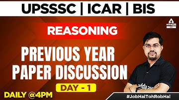 UPSSSC | ICAR | BIS | Reasoning | PYQ 02 | Reasoning by Vinay Tiwari