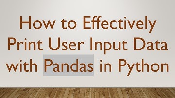 How to Effectively Print User Input Data with Pandas in Python