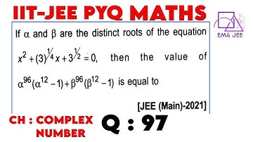If alpha and beta are the distinct roots of the equation x^ 2 + (3) ^ (1/4) * x + 3 ^ (1/2) = 0 then