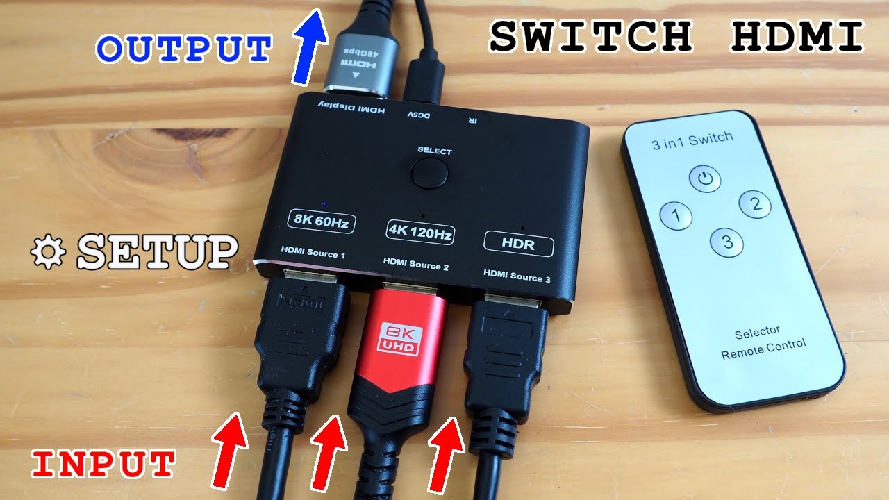 3 Port Hdmi 1080p 3:1 Switcher Adapter For Connecting Multiple