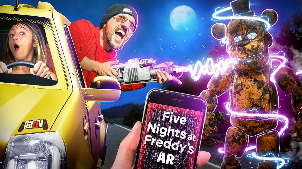 Five Night's at Freddy's Neighborhood Breach! FGTeeV Special Delivery Game ( FNAF AR like Pokemon GO) 