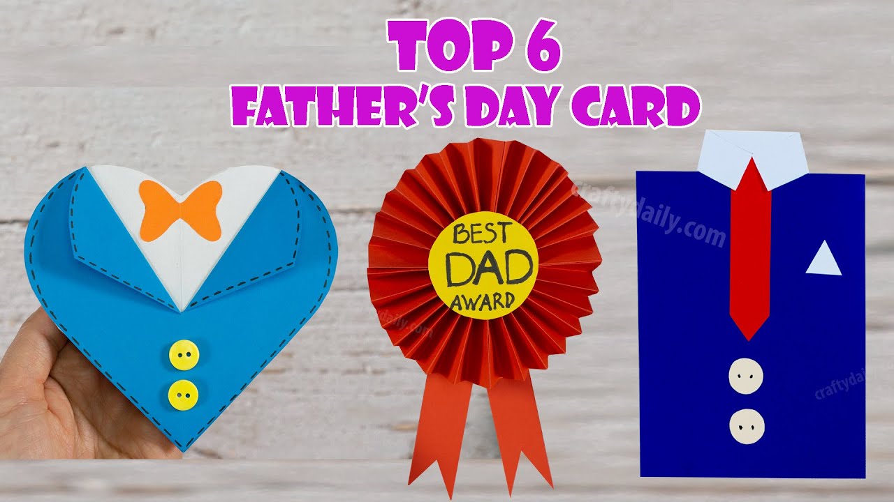 Top 6 Father's Day Card Tutorial | DIY 
