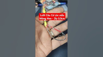 Lưỡi câu cá lóc mẫu móng heo 2ly 5p5 thép trắng không rỉ