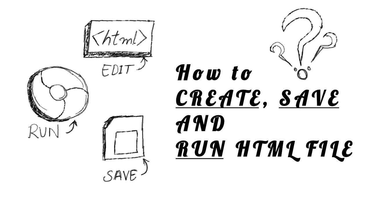 How do I save HTML and run it?