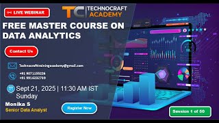 FREE MASTER COURSE WEBINAR SESSION ON DATA ANALYTICS | SESSION - 1