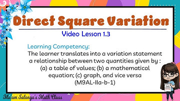 Direct Square Variation (Variation Statement)