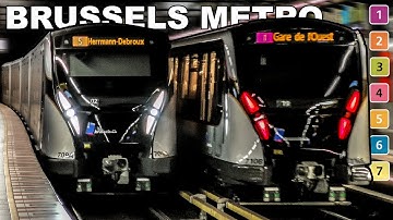 🇧🇪 Brussels Metro & Premetro - All the Lines / Toutes les Lignes - Métro de Bruxelles (2022) (4K)