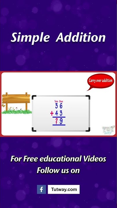 Learn Basic Math | Addition For Kids | Carry over Addition | Addition ...