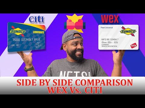 Side by Side comparison Sunoco Gas Card Underwritten by WEX & Citi | Fleet Card | Business Gas Cards