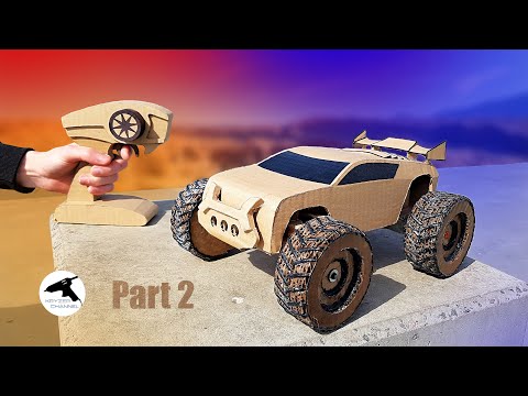 Видео: Radio controlled cardboard car part 2