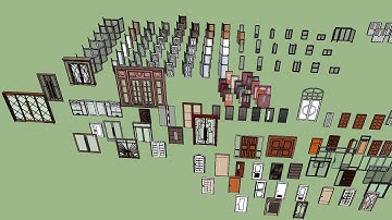 Tổng hợp Thư viện hơn 200 Model 3d cửa đi, cửa sổ các loại file Sketchup P3
