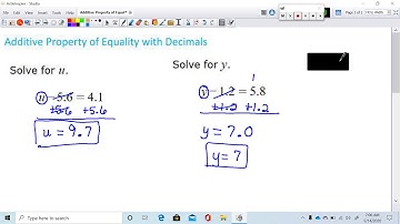 Additive Property of Equality with Decimals