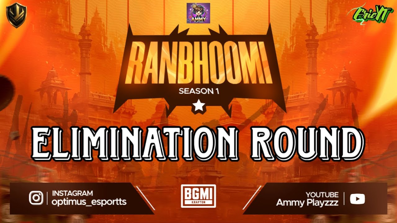 Bhommi Rmc RANBHOOMI SEASON 1🔥 | ELIMINATION ROUND GROUP 1 | BGMI LIVE | BGMI ...