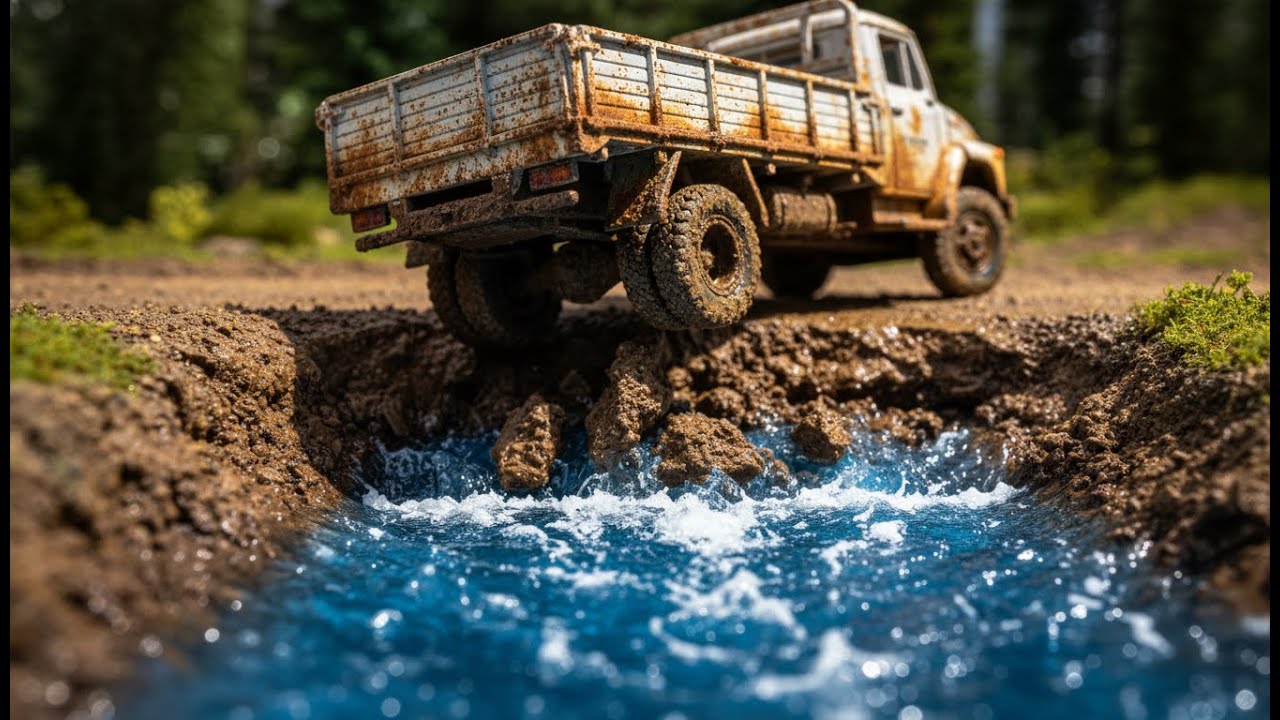 Miniature Road Construction: EPIC Disaster & Rebuilding Journey (Heavy Equipment Diorama)