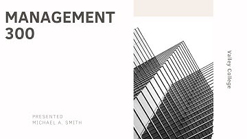 Introduction to MGT  300