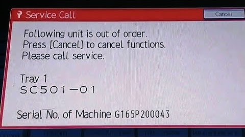 Ricoh How to reset SC501-01?  Ricoh MP 2554, how to fix error code SC501-01, sc501 tray 1