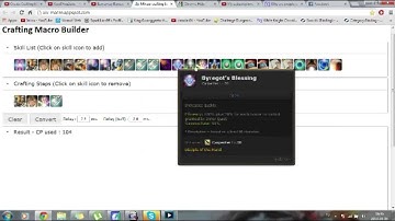 Final Fantasy XIV A Realm Reborn - Awesome Crafting Macro Creater by Minzer (Link in Description)