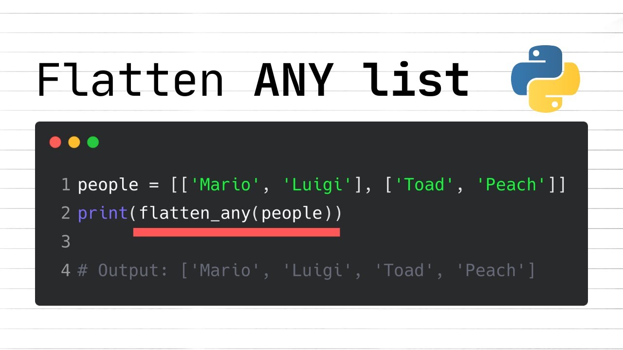 flatten list python