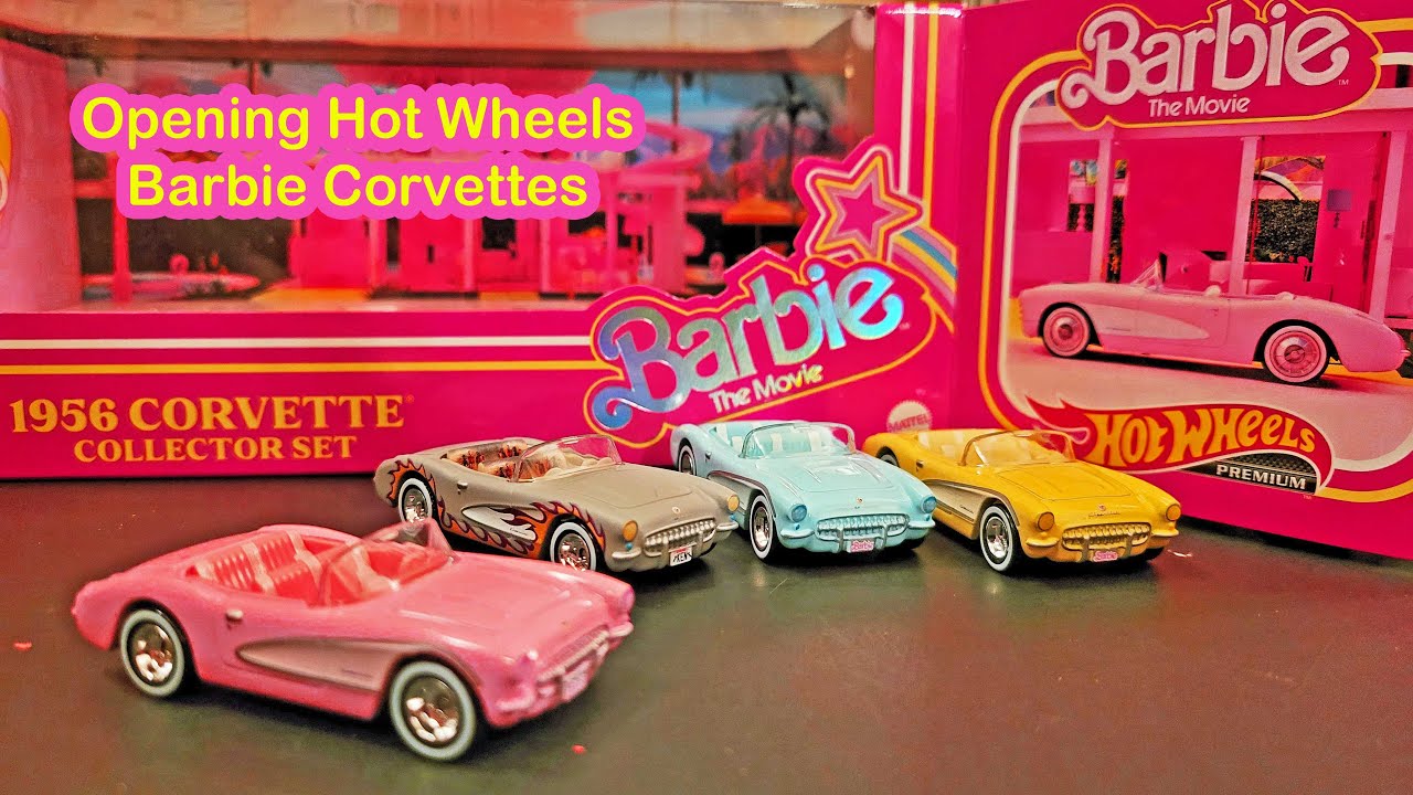 Opening Hot Wheels Barbie Corvette Set