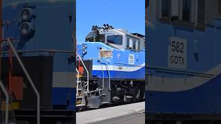 GOTX 582 & 583!! Ex. Exo F59PHs now headed to GO Transit trailing on CN 527 behind a BCOL Dash 9!