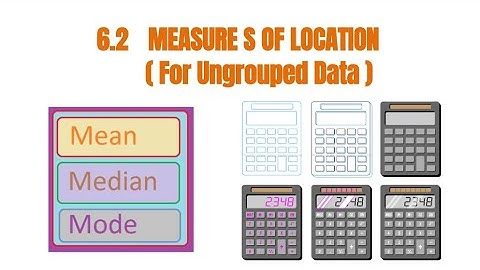 SM025 6.2 pt 1 Measure of location (Ungrouped data)