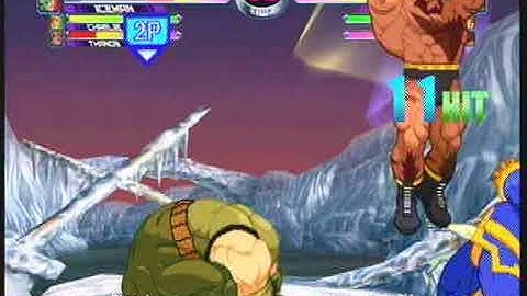 MvC2: Zangief 24 hit Combo by EvilMaxDark [vs 2 chars]