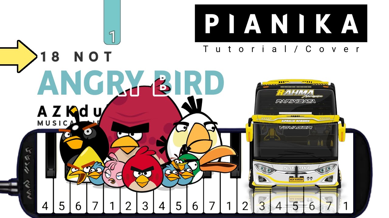 Pianika Telolet Basuri *ANGRY BIRDS* - Tutorial Pianika