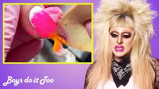 Drag Queen Reacts to CRAZY Nail Transformations ft. Biqtch Puddin’ | Boys Do It Too