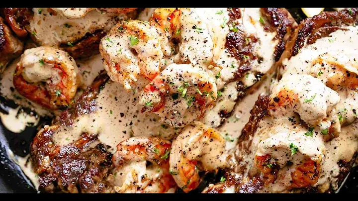 Recipe: Steak with Creamy Garlic Shrimp – Bold, Buttery Skillet Indulgence