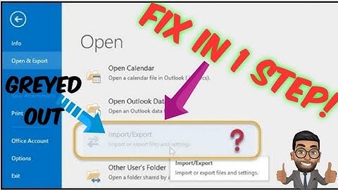 Fix Import Export option greyed out issue in outlook in one step | Office 365 | 2023