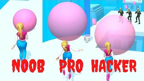 Noob vs Pro vs Hacker in Gum Run 3D Level 55 to 73
