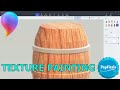 texturing low poly barrel in paint 3d