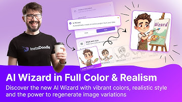 ✨InstaDoodle Tutorial: Create Full-Color Projects with the Latest AI Wizard Update