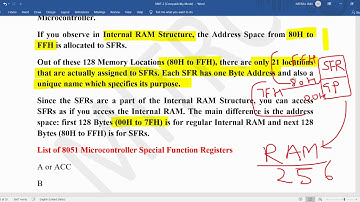 5EE4-04,Microprocessor, Unit-2,L-11, Special Function Registers in 8051,Dr. Neeraj Jain