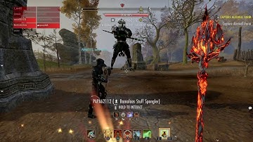 ESO glitch:  Enemy PVP player Floating / Flying in air glitch