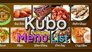 Kubo Menu Prices [Philippines Restaurant Menu]