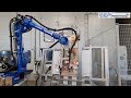 Robotic loading  unloading of cnc machine  woodworking