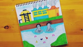 رسم عن التلوث  || pollution drawing || dessin sur la pollution ||प्रदूषण चित्रण |1| kirlilik çizimi