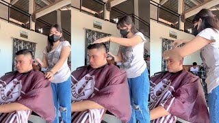  Daily Life Of Indonesian Girls  Beautiful Woman Who Works As A Barber