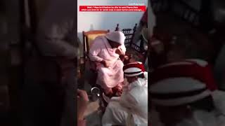 Son Drink Water Washing Leg Of Mom