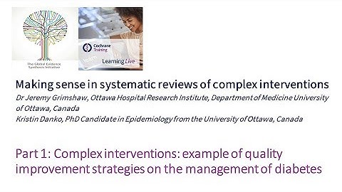 Making sense in systematic reviews of complex interventions part 1