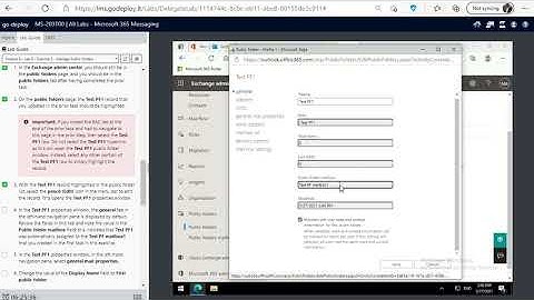 MS 203 LAB Module 9   Exercise 2   Manage Public Folders