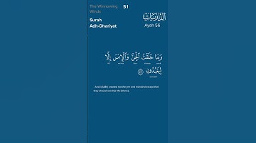 Surah Adh-Dhariyat (The Winnowing Winds) سورة الذاريات | Ayah 56 | Yasser Al-Dosary | ياسر الدوسري