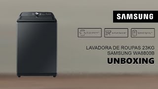 Lavadora de Roupas SAMSUNG 23Kg WA8800B - UNBOXING E FUNCIONALIDADES