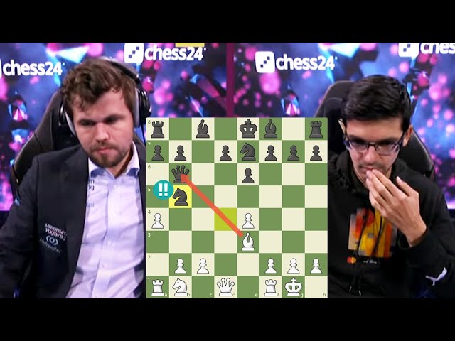 Magnus Carlsen Queen Sacrifice against Anish Giri | Meltwater CCT Finals (2021) class=