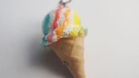Rainbow Ice Cream Tutorial, Polymer Clay Miniature Food Tutorial