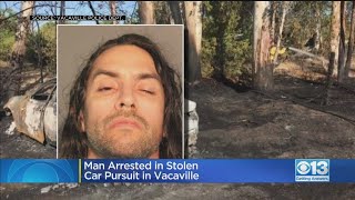 Parolee Led Officers On Chase In Stolen Car In Vacaville; Vehicle Caught Fire
