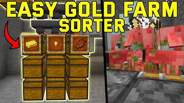 EASY Gold Farm Item Sorter MINECRAFT BEDROCK 1.21! (Bedrock/Mcpe/Ps4/Xbox)