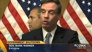 Sen. Warner urges House not to shutdown federal government (Oct 3, 2013)